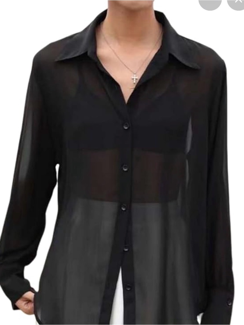 Ruti sheer black blouse